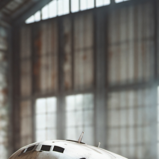 chat with ai character: aircraft warehouse