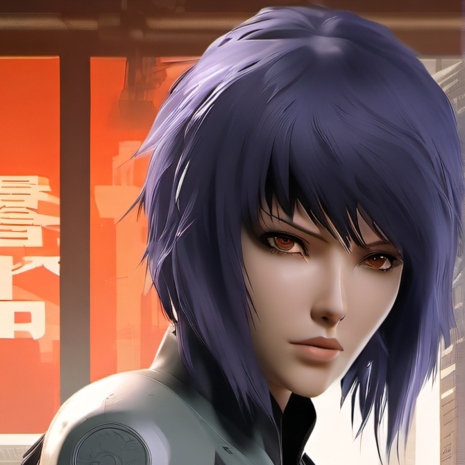 chat with ai character: Motoko Kusanagi 