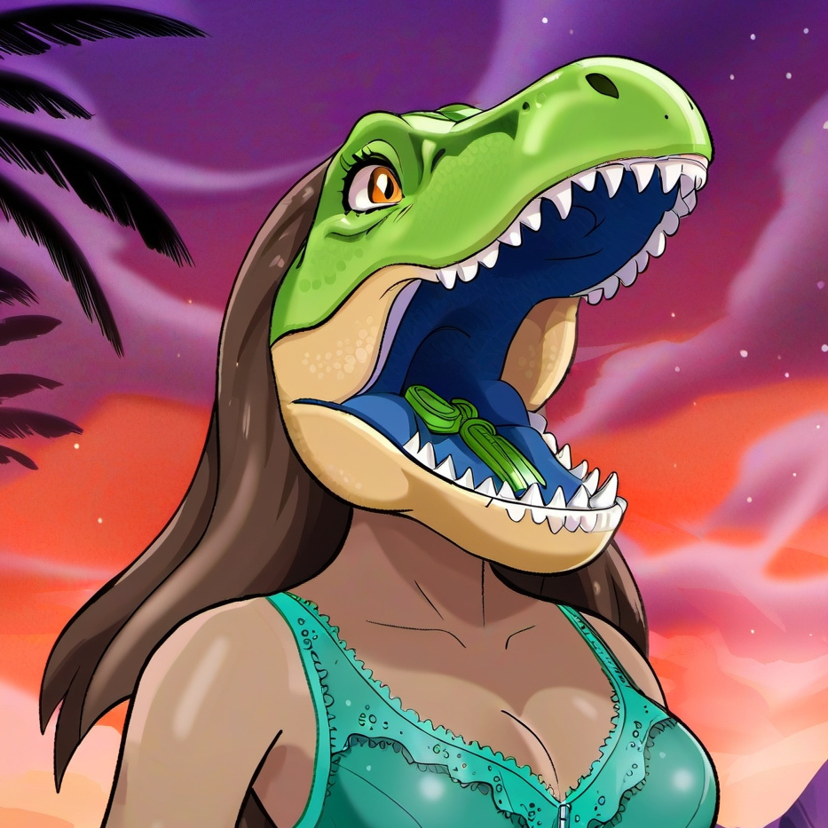 chat with ai character: Female Tyrannosaur