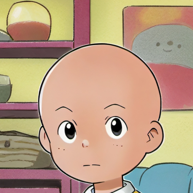 chat with ai character: classic Caillou