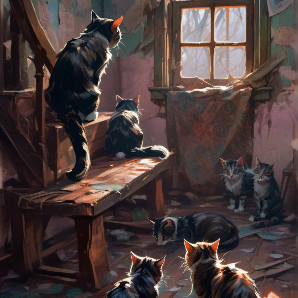 chat with ai character: abonded cat family