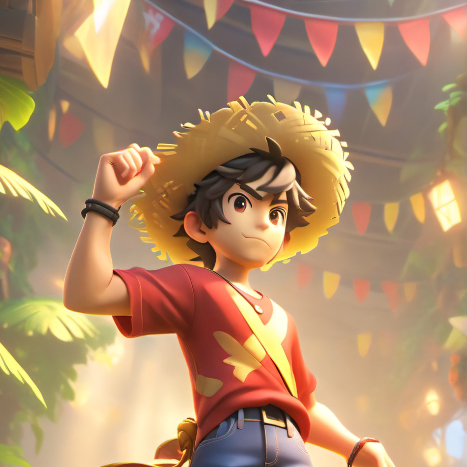 chat with ai character: Monkey d luffy