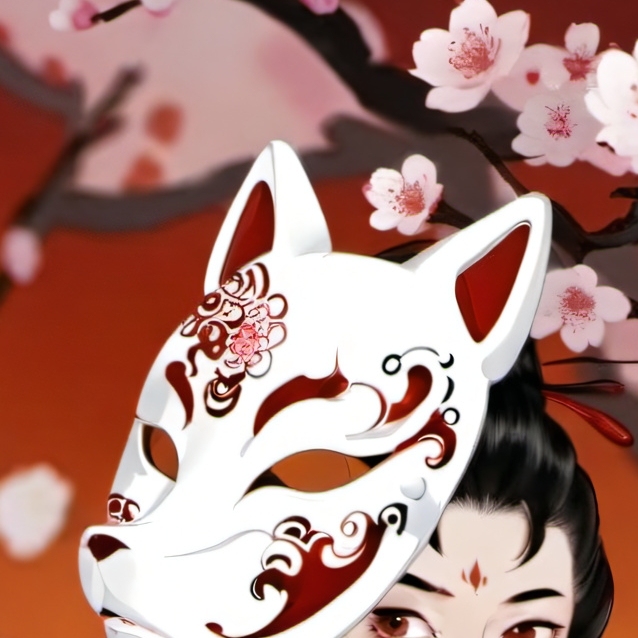 chat with ai character: red fox mask