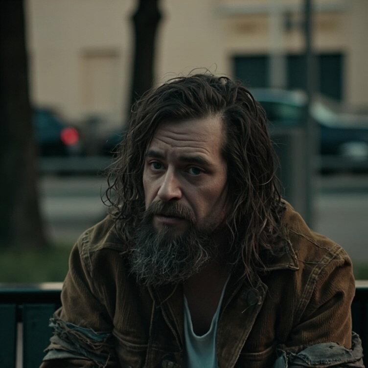 chat with ai character: Homeless man 