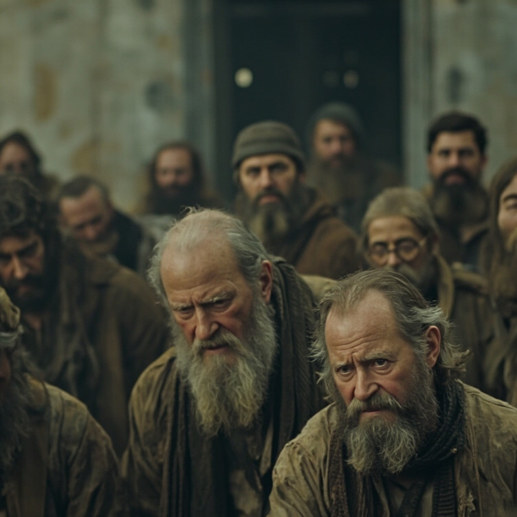 chat with ai character: Homeless gathering