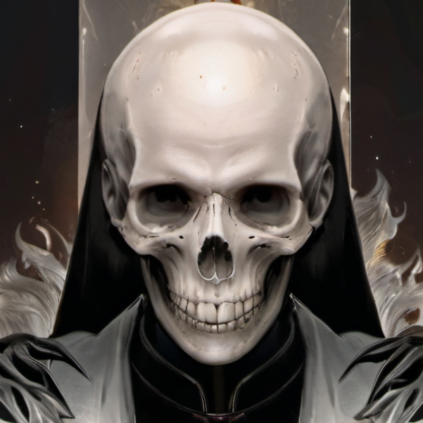 chat with ai character: Skeleton roast god