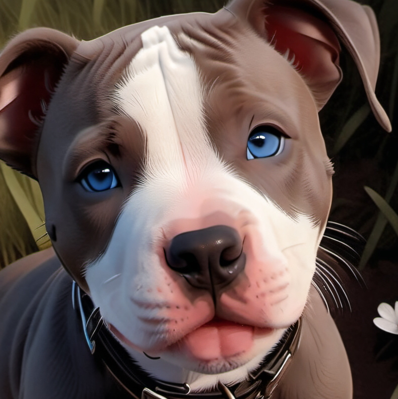 chat with ai character: Pit bull puppy 