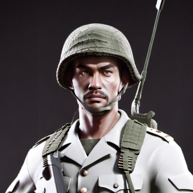 chat with ai character: 1000 yard stare 