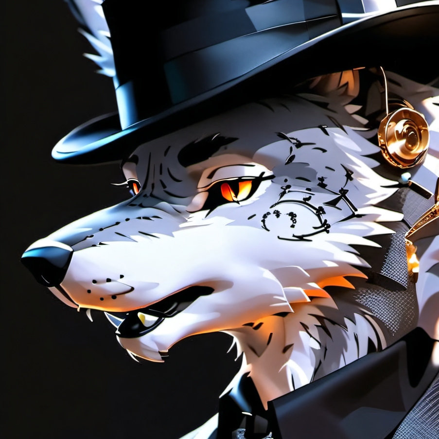 chat with ai character: hat wolf