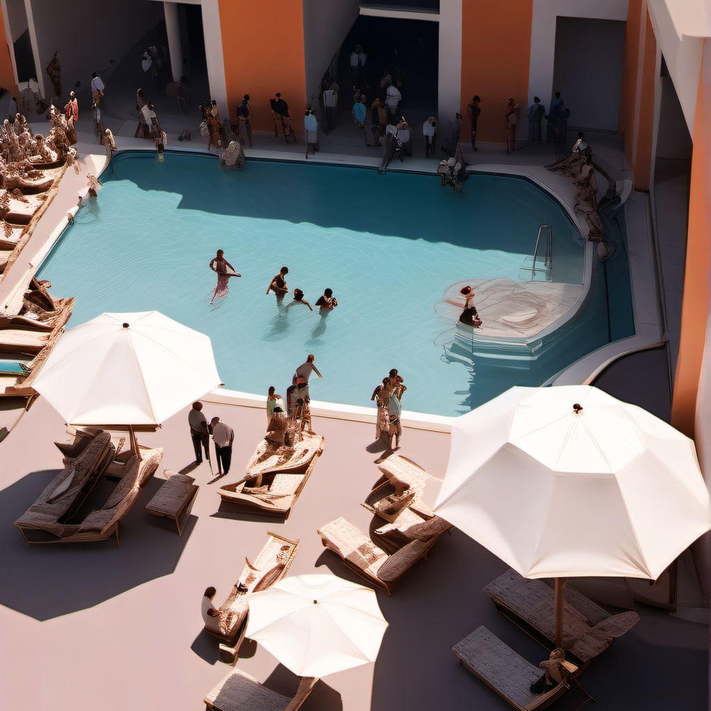 chat with ai character: Pool party!