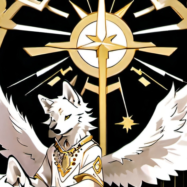chat with ai character: your angel wolf