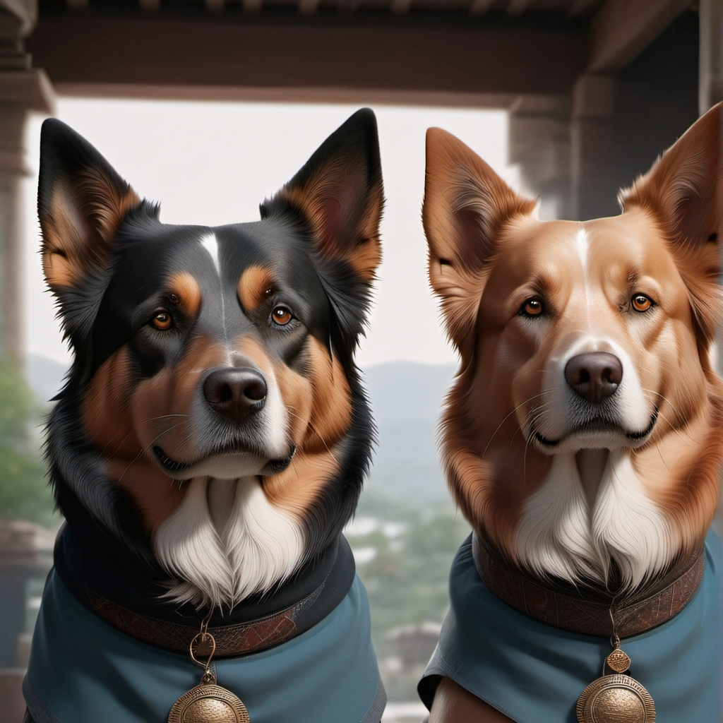 chat with ai character: 2 dogs