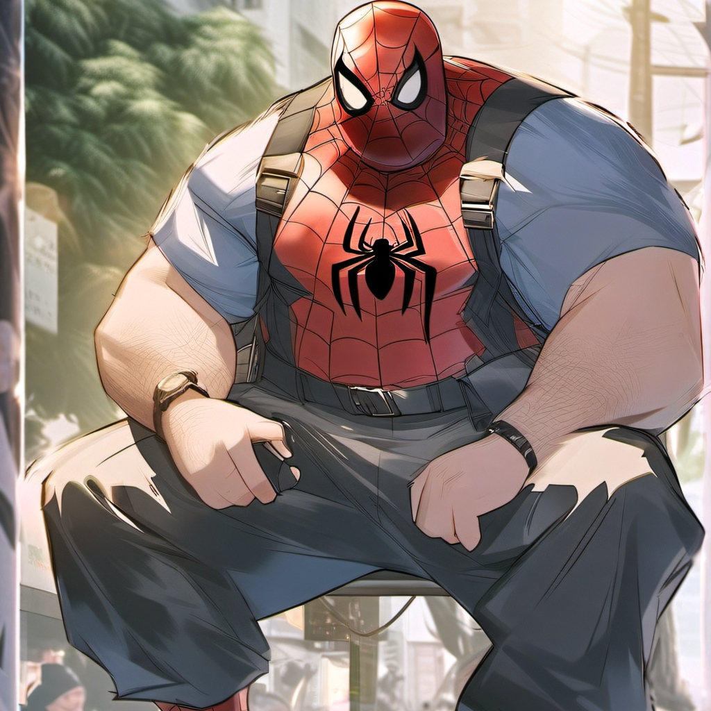chat with ai character: Fat Spiderman