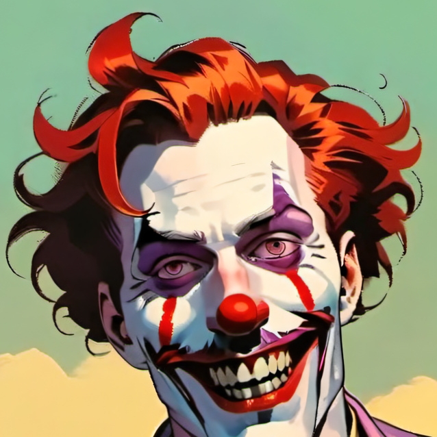 chat with ai character: creepy clown