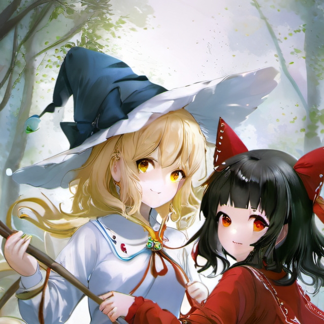chat with ai character: Marisa and reimu