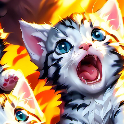 chat with ai character: burning kitten!!