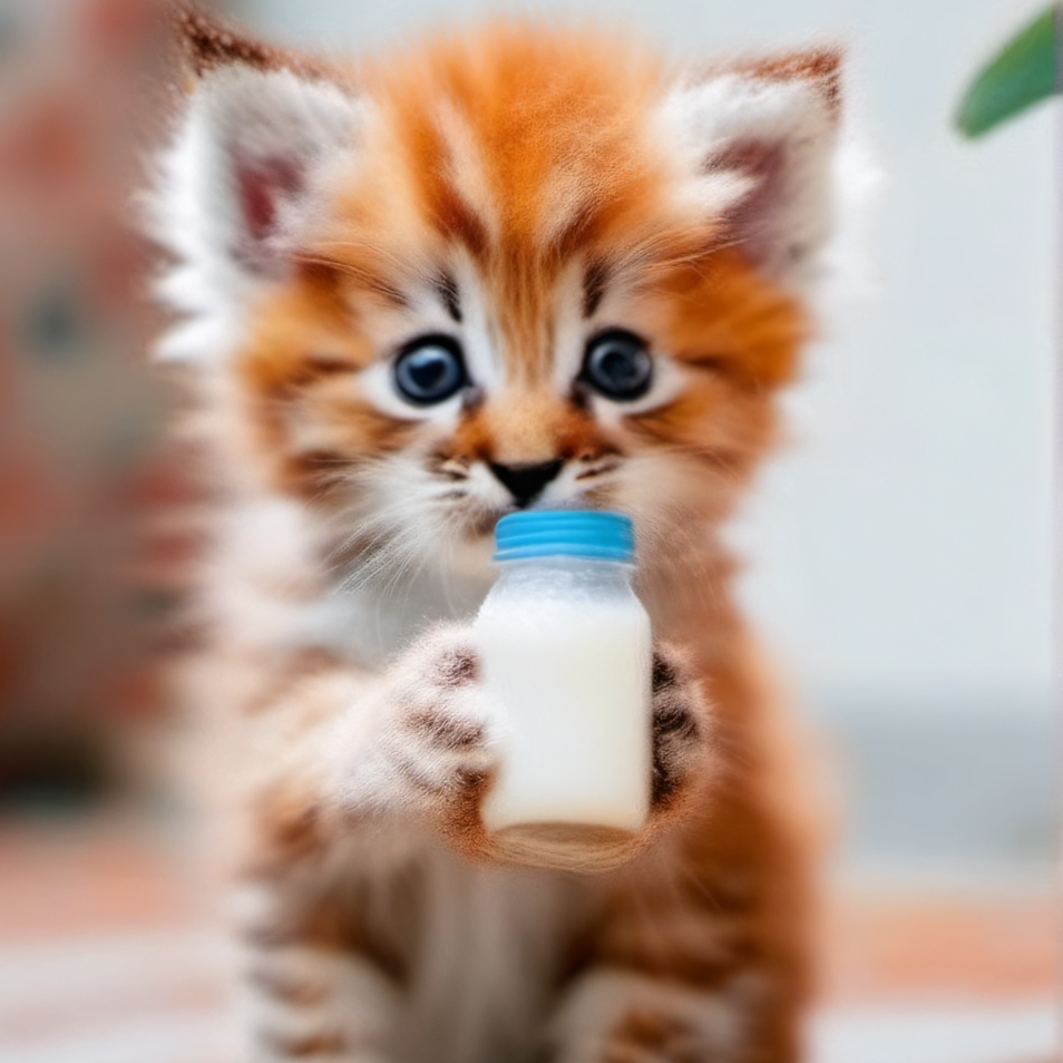 chat with ai character: thirsty kitten